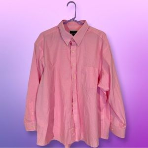 Club Room Performance Men’s XXL Pink Long Sleeve Button Up Shirt
